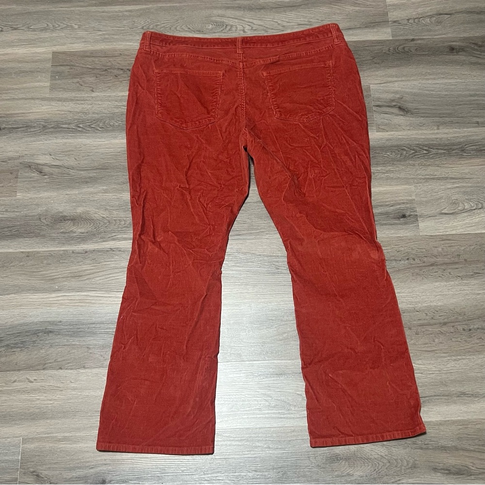 Universal Thread 22w Pants Rust Red Corduroy Skin… - image 5